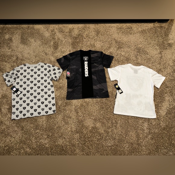 NWT NFL LAS VEGAS RAIDERS JERSEY/TEE BUNDLE - Picture 7 of 8